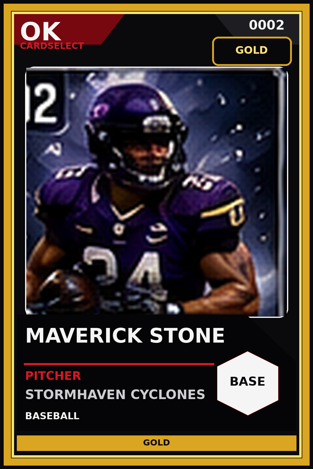 Gold Okcardselect card